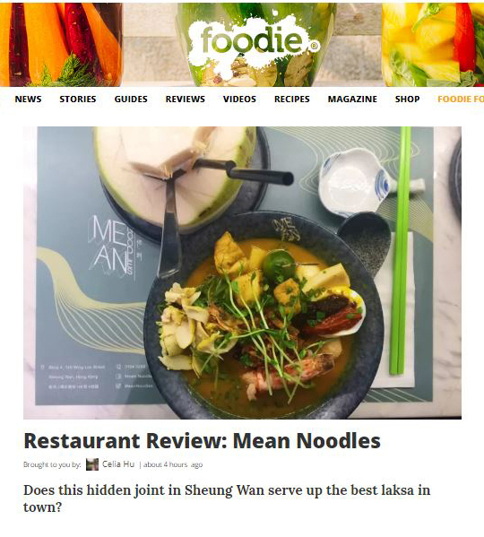 Mean Noodles Review on Foodie Magazine