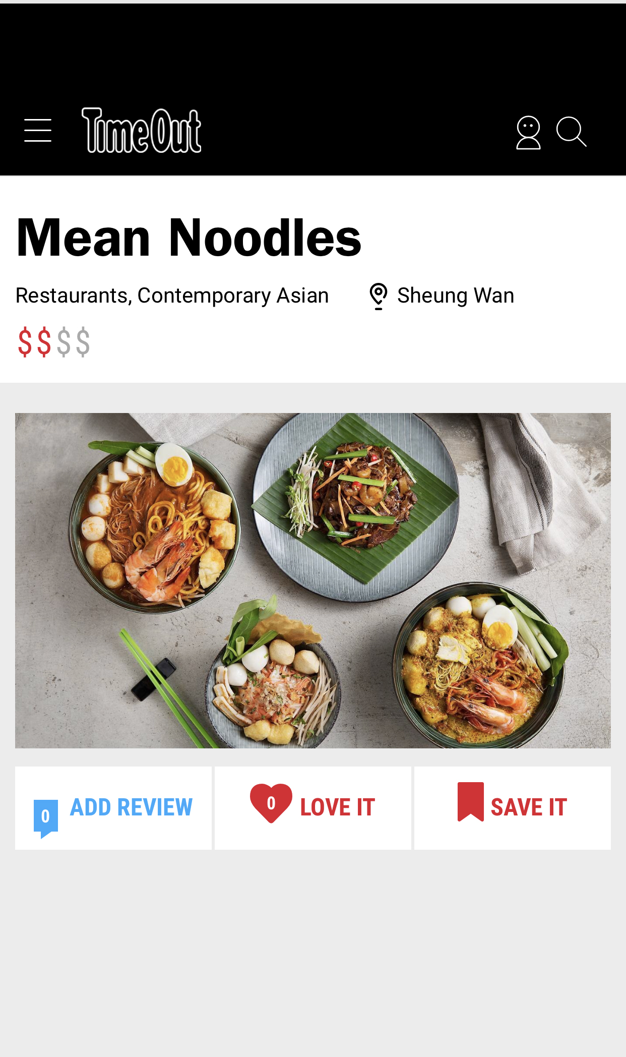 Mean Noodles on TimeOut Hong Kong